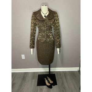 Antonio Melani NWT Metallic Skirt Suit 2 & 4